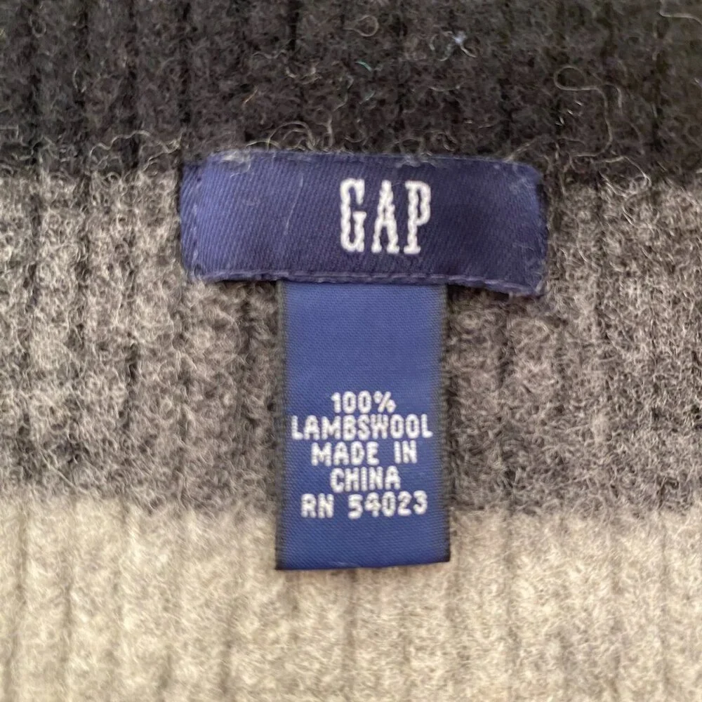 Gap Unisex Lambswool Striped Knit Scarf